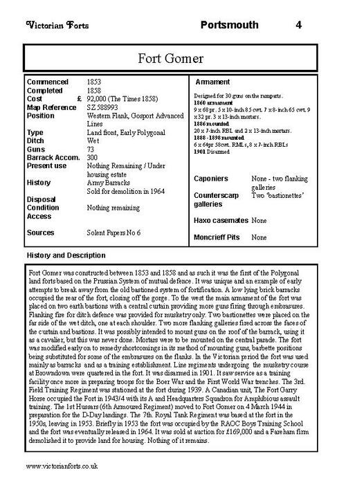 Fort Gomer datasheet